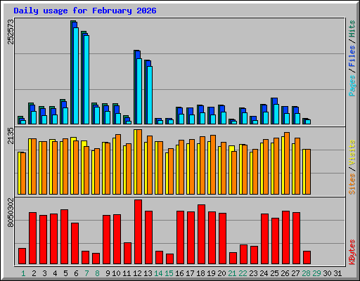 Daily usage for February 2026