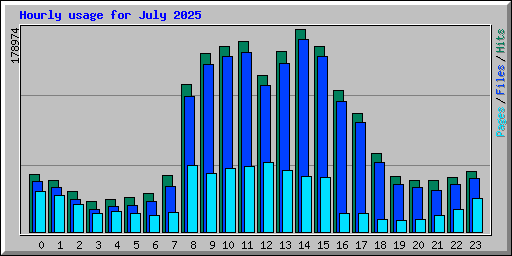 Hourly usage for July 2025