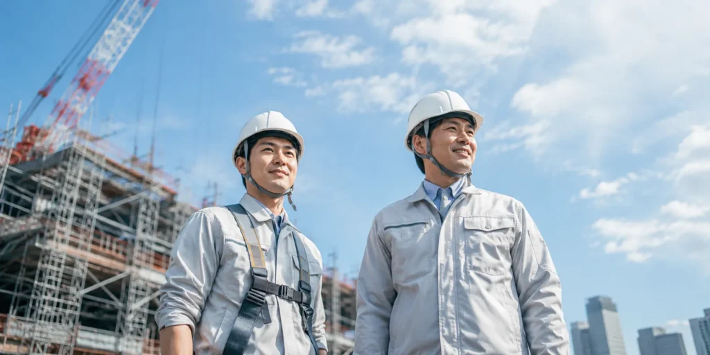 笑顔の男性作業員